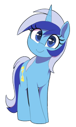 Size: 600x1000 | Tagged: safe, artist:thebatfang, minuette, pony, unicorn, g4, cute, female, head tilt, looking at you, mare, minubetes, simple background, smiling, smiling at you, solo, transparent background