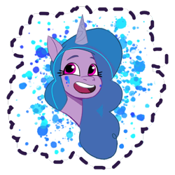 Size: 512x512 | Tagged: safe, gameloft, izzy moonbow, pony, unicorn, g5, my little pony: mane merge, official, simple background, solo, transparent background