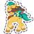 Size: 512x512 | Tagged: safe, gameloft, hitch trailblazer, sparky sparkeroni, dragon, earth pony, pony, g5, my little pony: mane merge, official, baby, baby dragon, coat markings, cowboy hat, cute, duo, duo male, eyes closed, father and child, father and son, hat, male, open mouth, open smile, papa hitch, simple background, smiling, socks (coat markings), stallion, sticker, transparent background, unshorn fetlocks, walking