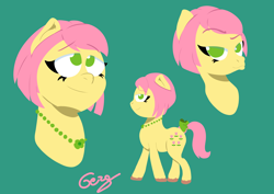 Size: 7016x4961 | Tagged: safe, artist:realgero, posey bloom, earth pony, pony, g5, alternate hairstyle, faic, jewelry, looking at you, necklace