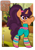 Size: 2800x4000 | Tagged: safe, artist:snakeythingy, saffron masala, pony, unicorn, g4, barbie, bipedal, clothes, cosplay, costume, crossover, dialogue, exercise, fitness, open mouth, open smile, ponytail, smiling, solo, speech bubble, sweat, toy story, toy story 3