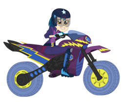 Size: 969x825 | Tagged: safe, artist:gmaplay, indigo zap, human, equestria girls, g4, my little pony equestria girls: friendship games, friendship games motocross outfit, friendship games outfit, motocross outfit, motorcycle, motorcycle outfit, simple background, solo, transparent background, tri-cross relay outfit