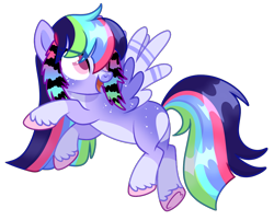 Size: 1158x932 | Tagged: safe, artist:twilightpriincess, oc, pegasus, pony, female, magical lesbian spawn, mare, offspring, parent:rainbow dash, parent:twilight sparkle, parents:twidash, simple background, solo, transparent background