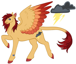 Size: 1280x1080 | Tagged: safe, artist:s0ftserve, oc, oc:hurricane heart, pegasus, pony, cloven hooves, colored wings, female, mare, multicolored wings, nonbinary, simple background, solo, transparent background, wings