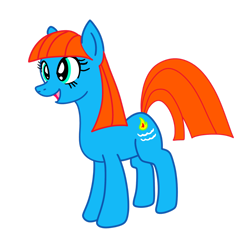 Size: 1280x1280 | Tagged: safe, artist:omegaridersangou, waterfire, earth pony, pony, g3, g4, female, g3 to g4, generation leap, mare, simple background, solo, transparent background
