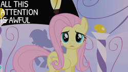 Size: 1280x720 | Tagged: safe, edit, edited screencap, editor:quoterific, screencap, fluttershy, g4, green isn't your color, solo