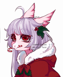Size: 2018x2466 | Tagged: safe, artist:ruru_01, oc, oc only, oc:ophelia, hippogriff, candy, candy cane, food, heart, heart eyes, high res, simple background, solo, white background, wingding eyes