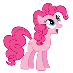 Size: 1024x1022 | Tagged: safe, artist:theaceofspadez, pinkie pie, earth pony, pony, g4, female, mare, open mouth, simple background, solo, transparent background, vector