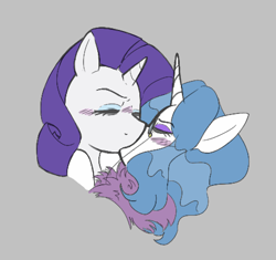 Size: 473x445 | Tagged: safe, artist:dsstoner, fancypants, rarity, pony, unicorn, g4, aggie.io, blushing, clothes, eyes closed, fancy skirt, female, fur coat, half r63 shipping, kiss on the lips, kissing, lesbian, mare, monocle, rule 63, ship:raripants, ship:rariskirt, shipping, simple background