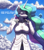 Size: 2799x3172 | Tagged: safe, artist:suhar, princess celestia, alicorn, anthro, g4, clothes, cloud, female, high res, horn, jojo's bizarre adventure, multicolored mane, sky, solo