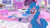 Size: 3072x1727 | Tagged: safe, screencap, izzy moonbow, pony, unicorn, firework-ing together, g5, my little pony: tell your tale, spoiler:g5, spoiler:my little pony: tell your tale, crystal brighthouse, dizzy, dizzy izzy, female, high res, magic, mare, open mouth, open smile, smiling, solo, swirly eyes, telekinesis, youtube link