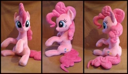 Size: 1587x919 | Tagged: safe, artist:littlefairyswonders, pinkie pie, earth pony, pony, g4, irl, photo, plushie, solo