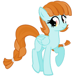 Size: 1125x1125 | Tagged: safe, artist:the smiling pony, oc, oc only, oc:calida, pegasus, pony, g4, .svg available, braid, braided tail, looking at you, pegasus oc, simple background, smiling, solo, svg, tail, transparent background, vector