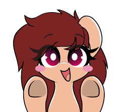 Size: 2601x2298 | Tagged: safe, artist:hiverro, oc, oc only, oc:hiverro, pegasus, pony, :d, blushing, cute, happy, high res, open mouth, open smile, pegasus oc, simple background, smiling, solo, transparent background