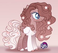 Size: 1280x1154 | Tagged: safe, artist:emperor-anri, oc, oc only, pegasus, pony, g4, blue eyes, colored hooves, colored wings, ethereal mane, eyelashes, eyeshadow, female, folded wings, freckles, hair over one eye, hoof polish, makeup, mare, multicolored wings, pegasus oc, smiling, solo, standing, starry mane, wings