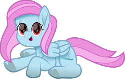 Size: 2094x1327 | Tagged: safe, artist:lincolnbrewsterfan, derpibooru exclusive, oc, oc only, oc:calm gale, pegasus, pony, 2023 community collab, derpibooru community collaboration, .svg available, curled up, cute smile, female, folded wings, hoof heart, inkscape, looking at you, lying down, mare, movie accurate, no base, offspring, one leg raised, parent:fluttershy, parent:soarin', parents:soarinshy, pegasus oc, pink mane, pink tail, ponyloaf, prone, red eyes, simple background, smiling, smiling at you, svg, tail, transparent background, two toned mane, two toned tail, underhoof, vector, wings
