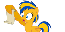 Size: 1280x640 | Tagged: safe, artist:mlpfan3991, oc, oc only, oc:flare spark, pegasus, pony, g4, facial expressions, female, open mouth, paper, pinpoint eyes, shocked, simple background, solo, transparent background, wing hands, wings