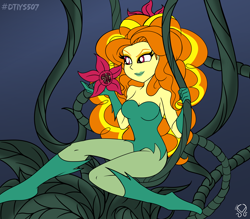 Size: 2696x2362 | Tagged: safe, artist:dncsamsonart, adagio dazzle, human, equestria girls, g4, bare shoulders, batman, boots, dc comics, female, high res, male, poison ivy, shoes, sleeveless, solo, strapless