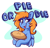 Size: 1239x1183 | Tagged: safe, artist:graphene, oc, oc only, oc:quick trip, pegasus, pony, blaseball, female, food, mare, pie, slogan