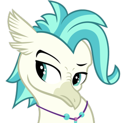 Size: 1000x1000 | Tagged: safe, artist:paracompact, artist:the smiling pony, terramar, hippogriff, g4, .svg available, angry, bust, indignant, male, offended, portrait, raised eyebrow, simple background, solo, svg, three quarter view, transparent background, vector