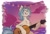 Size: 2048x1395 | Tagged: safe, artist:chibadeer, oc, oc only, earth pony, pony, chest fluff, grin, guitar, hair over one eye, musical instrument, smiling, solo