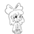 Size: 1584x1584 | Tagged: safe, artist:tjpones, apple bloom, bee, human, insect, g4, adorabloom, black and white, cute, female, freckles, grayscale, grin, humanized, looking at you, minecraft, monochrome, simple background, smiling, smiling at you, solo, white background