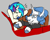 Size: 283x227 | Tagged: safe, artist:dsstoner, dj pon-3, fancypants, vinyl scratch, pony, unicorn, g4, aggie.io, car, clothes, driving, eyes closed, female, glasses, lowres, male, mare, monocle, open mouth, simple background, smiling, stallion