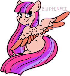 Size: 1338x1433 | Tagged: safe, artist:sexygoatgod, oc, oc only, oc:twinkle lullaby, pegasus, pony, adoptable, female, magical lesbian spawn, mare, offspring, parent:fluttershy, parent:twilight sparkle, parents:twishy, pegasus oc, simple background, solo, transparent background