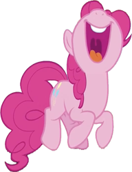 Size: 760x990 | Tagged: safe, edit, edited screencap, editor:homersimpson1983, screencap, pinkie pie, earth pony, pony, g4, background removed, not a vector, open mouth, open smile, simple background, smiling, solo, transparent background, uvula, volumetric mouth