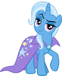 Size: 1753x2147 | Tagged: safe, artist:jaye, trixie, pony, unicorn, g4, .svg available, brooch, cape, clothes, female, jewelry, mare, simple background, solo, stock vector, svg, transparent background, trixie's brooch, trixie's cape, vector