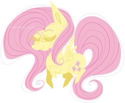 Size: 1024x840 | Tagged: safe, artist:mermailada, fluttershy, g4, chibi, eyes closed, simple background, smiling, smirk, solo, transparent background, watermark