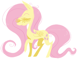 Size: 1024x779 | Tagged: safe, artist:mermailada, fluttershy, g4, eyes closed, simple background, smiling, smirk, solo, transparent background, watermark