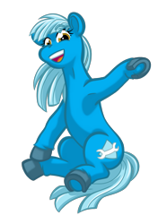 Size: 1304x1748 | Tagged: safe, artist:texasuberalles, oc, oc only, oc:bleu cheese, earth pony, pony, 2023 community collab, derpibooru community collaboration, colored hooves, female, frog (hoof), looking at you, mare, simple background, sitting, smiling, solo, transparent background, underhoof