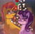 Size: 2036x2000 | Tagged: safe, artist:anku, artist:tanatos, starlight glimmer, sunburst, pony, unicorn, g4, christmas, colored pupils, cute, duo, female, glasses, high res, holiday, male, mare, mistletoe, ship:starburst, shipping, stallion, straight