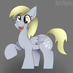 Size: 2000x2000 | Tagged: safe, artist:kaifurry, derpy hooves, pegasus, pony, g4, :p, cross-eyed, cute, derpabetes, female, folded wings, happy, high res, mare, solo, tongue out, wings