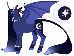 Size: 1280x960 | Tagged: safe, artist:s0ftserve, princess luna, pony, g4, bat wings, cloven hooves, leonine tail, simple background, solo, tail, transparent background, wings