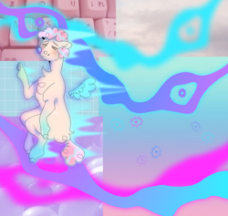 Size: 1156x1094 | Tagged: safe, artist:lanternik, oc, oc only, pegasus, pony, abstract background, chest fluff, floating wings, pegasus oc, raised hoof, solo, wings