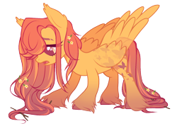 Size: 1608x1144 | Tagged: safe, artist:l4zydaze, fluttershy, pegasus, pony, g4, base used, female, mare, redesign, simple background, solo, tired, transparent background, unshorn fetlocks, wings