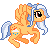 Size: 50x50 | Tagged: safe, artist:l4zydaze, oc, oc only, pegasus, pony, 2022, animated, base used, flying, gif, old art, pegasus oc, pixel art, simple background, smiling, solo, transparent background, wings