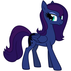 Size: 1215x1215 | Tagged: safe, artist:the smiling pony, oc, oc only, oc:lunnaya stasya, pegasus, pony, 2023 community collab, derpibooru community collaboration, g4, .svg available, folded wings, looking at you, not luna, pegasus oc, simple background, slender, solo, svg, thin, transparent background, vector, wings