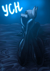 Size: 1640x2360 | Tagged: safe, artist:stirren, zecora, anthro, g4, animated, bed, catsuit, commission, female, latex, latex suit, looking at you, looking back, lying down, webm, your character here