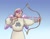 Size: 1040x807 | Tagged: safe, artist:adeptus-monitus, princess cadance, human, g4, arrow, bow, clothes, cupid, gradient background, humanized, mongol, solo