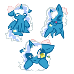 Size: 3000x3000 | Tagged: safe, artist:aurplestarss, oc, oc only, oc:fleurbelle, alicorn, pony, alicorn oc, bow, confused, cute, female, hair bow, happy, high res, horn, mare, one eye closed, simple background, solo, transparent background, wings, wink