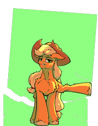 Size: 1400x1800 | Tagged: safe, artist:hc0, applejack, earth pony, pony, g4, abstract background, solo