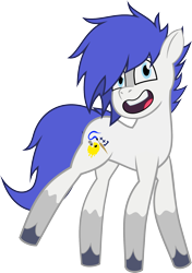 Size: 1384x1968 | Tagged: safe, artist:isaac_pony, oc, oc:blue snow, oc:isaac pony, earth pony, pony, 2023 community collab, derpibooru community collaboration, g5, my little pony: tell your tale, hooves, male, open mouth, show accurate, simple background, smiling, solo, tail, tell your tale accurate, transparent background, vector