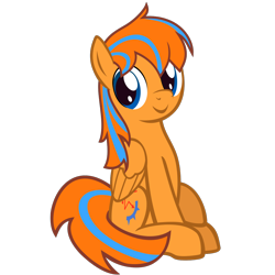 Size: 1186x1186 | Tagged: safe, artist:the smiling pony, oc, oc only, oc:cold front, pegasus, pony, g4, .svg available, blue eyes, folded wings, full body, looking at you, lying down, male, pegasus oc, prone, show accurate, simple background, sitting, smiling, smiling at you, solo, stallion, svg, tail, transparent background, two toned mane, two toned tail, vector, wings