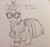 Size: 1280x1213 | Tagged: safe, artist:raritymylove, moondancer, pony, unicorn, g4, blushing, clothes, cute, glasses, sweater, traditional art