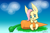 Size: 1500x1000 | Tagged: safe, artist:empyu, fluttershy, rabbit, g4, animal, bunnified, bunnyshy, carrot, eye clipping through hair, food, herbivore, looking at you, solo, species swap