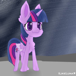 Size: 1000x1000 | Tagged: safe, artist:ilikeluna, twilight sparkle, alicorn, pony, g4, chest fluff, solo, twilight sparkle (alicorn)