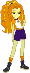 Size: 914x2195 | Tagged: safe, artist:ajosterio, adagio dazzle, human, equestria girls, g4, camp everfree outfits, female, hand on hip, simple background, solo, transparent background, vector